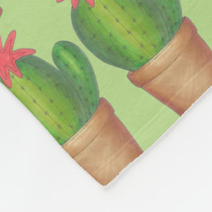 Couverture Polaire Cactus vert crique Fleur Cactus Plante pointé