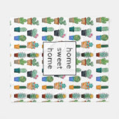 Couverture Polaire Cactus Vert nature Fleur Nature (Devant (Horizontal))