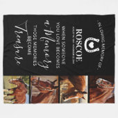 Couverture Polaire Cadeau commémoratif de cheval - Équin (Devant (Horizontal))