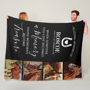 Couverture Polaire Cadeau commémoratif de cheval - équine