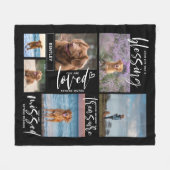 Couverture Polaire Cadeau commémoratif de chien - Perte d'animal de c (Devant (Horizontal))