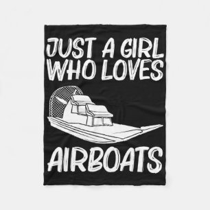 Couverture Polaire Cadeau Cool Airboat Pour Filles Maman Course D'air