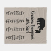 Couverture Polaire Cadeau customisé avec les noms de grand-enfant gra (Devant (Horizontal))