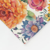 Couverture Polaire Cadeau d'anniversaire | Composition florale vibran (Coin)