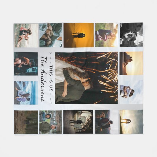 Couverture Polaire Cadeau d'anniversaire Mariage personnalisé (Devant (Horizontal))