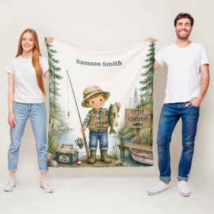 Couverture Polaire Cadeau d'anniversaire pour petit garçon pêcheur