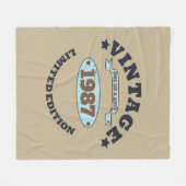 Couverture Polaire Cadeau d'anniversaire vintage personnalisé (Devant (Horizontal))