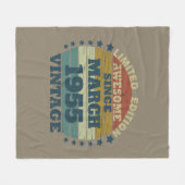 Couverture Polaire Cadeau d'anniversaire vintage personnalisé (Devant (Horizontal))