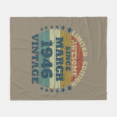 Couverture Polaire Cadeau d'anniversaire vintage personnalisé (Devant (Horizontal))