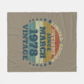 Couverture Polaire Cadeau d'anniversaire vintage personnalisé (Devant (Horizontal))