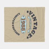 Couverture Polaire Cadeau d'anniversaire vintage personnalisé (Devant (Horizontal))