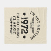 Couverture Polaire Cadeau d'anniversaire vintage personnalisé noir (Devant (Horizontal))