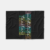 Couverture Polaire Cadeau d'appréciation pour enseignant remplaçant E (Devant (Horizontal))