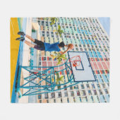 Couverture Polaire Cadeau de basket-ball cool (Devant (Horizontal))