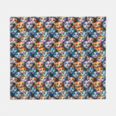 Couverture Polaire Cadeau de chat | Visages de chats mignons (Devant (Horizontal))