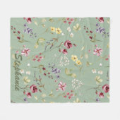 Couverture Polaire Cadeau de demoiselle d'honneur personnalisé Sage V (Devant (Horizontal))