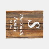 Couverture Polaire Cadeau de fête de Monogramme personnalisé (Devant (Horizontal))