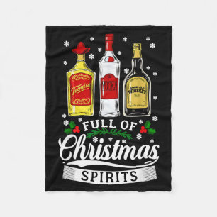 Couverture Polaire Cadeau de fête de Noël avec de l'alcool à boire pl