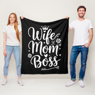 Couverture Polaire Cadeau de fête des mères pour femme maman patronne