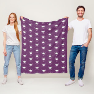 Couverture Polaire Cadeau de graduation violet minimaliste moderne