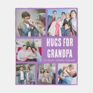Couverture Polaire Cadeau de jeté personnalisé avec photo de grand-pè