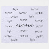 Couverture Polaire Cadeau de jour des mères personnalisées pour maman (Devant (Horizontal))