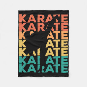Couverture Polaire Cadeau De Karaté Vintage Rétro Pour Karateka