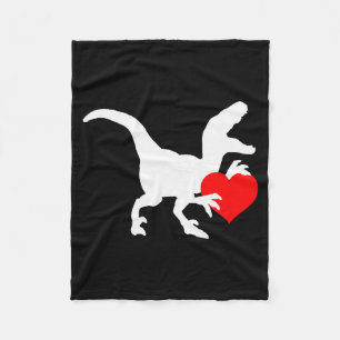 Couverture Polaire Cadeau de la Saint-Valentin Amour de Raptor Dino R