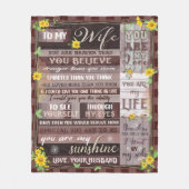 Couverture Polaire Cadeau de la Saint Valentin pour sa femme (Devant)