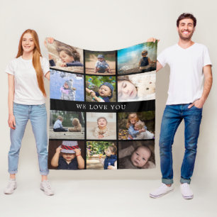 Couverture Polaire Cadeau de Maman Grand-mère 12 Photos Fête des Mère