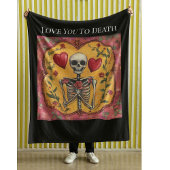 Couverture Polaire Cadeau de mariage gothique jusqu'à la mort squelet