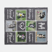 Couverture Polaire Cadeau de mémorial pour chien - Monogramme de pert (Devant (Horizontal))