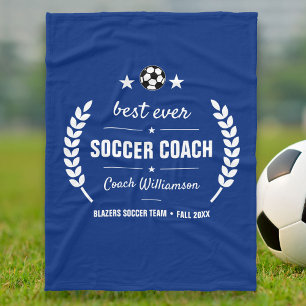 Couverture Polaire Cadeau de Merci d'entraîneur du football de