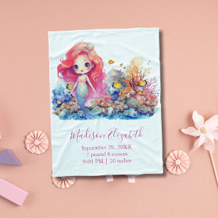 Couverture Polaire Cadeau de naissance personnalisé pour bébé fille t
