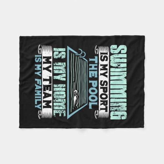 Couverture Polaire Cadeau de natation (Devant (Horizontal))