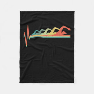 Couverture Polaire Cadeau de natation Heartbeat Premium