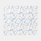 Couverture Polaire Cadeau de Noël de botanique moderne de la nature  (Devant (Horizontal))