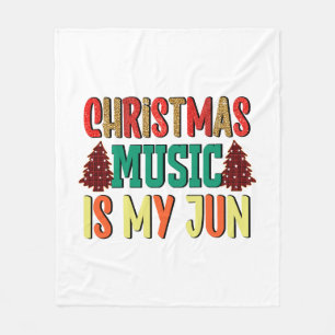 Couverture Polaire Cadeau de Noël La Musique De Noël Est Mon Jun
