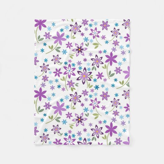 Couverture Polaire Cadeau de Noël mignonne Floral Ditsy (Devant)