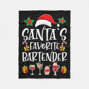 Couverture Polaire Cadeau de Noël pour barman Le barman préféré du Pè