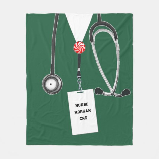 Couverture Polaire Cadeau de Noël pour infirmière (Devant)