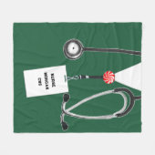 Couverture Polaire Cadeau de Noël pour infirmière (Devant (Horizontal))
