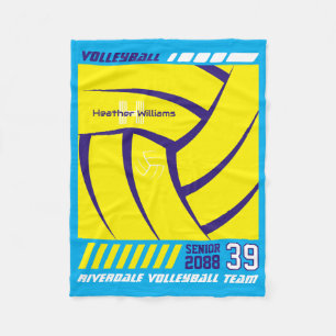 Couverture Polaire Cadeau de nuit senior pour joueur de volley-ball F
