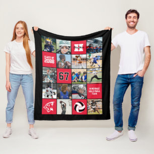 Couverture Polaire Cadeau de nuit senior pour l'équipe de volley-ball