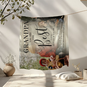 Couverture Polaire Cadeau de photos, noms et citations 'PAPI' moderne