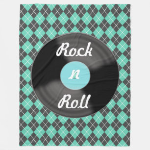 Couverture Polaire Cadeau de plaid en molleton Rock n Roll Rétro