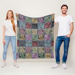 Couverture Polaire Cadeau de plaid pour chien Husky sibérien Rétro am