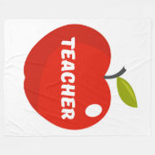 Couverture Polaire Cadeau de pomme pour enseignants (Devant (Horizontal))
