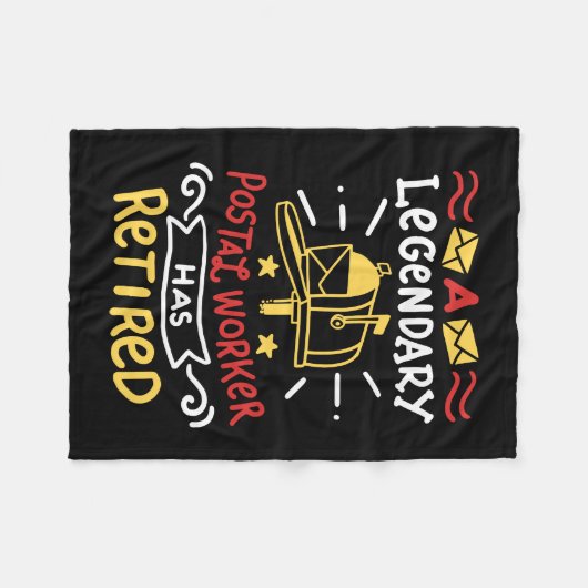 Couverture Polaire Cadeau de retraite de l'employé de la poste retrai (Devant (Horizontal))