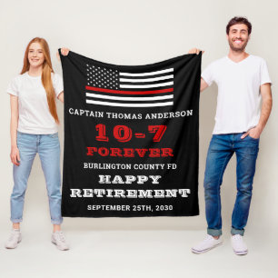 Couverture Polaire Cadeau de retraite de pompier personnalisé Mince l